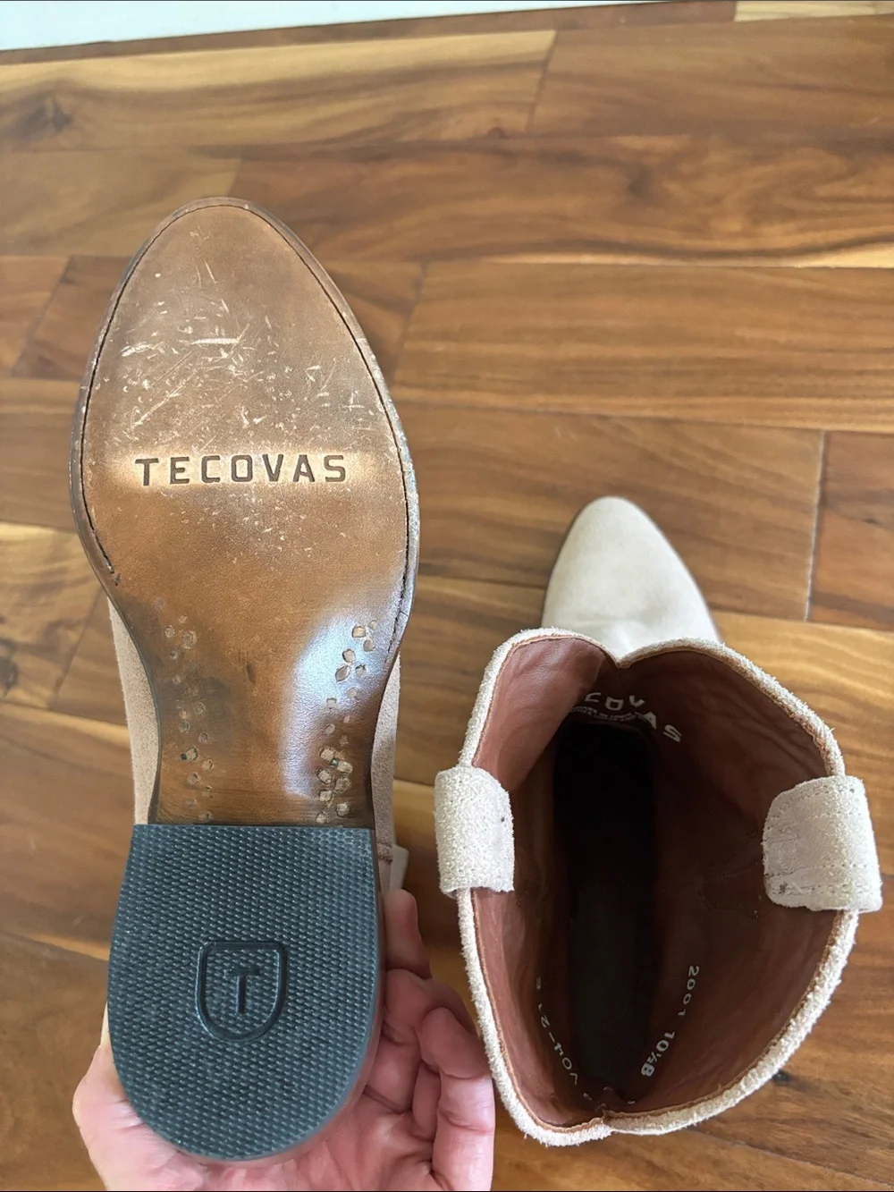 Tecovas The Lucy Western Ankle Boot in Rose Suede Size 10.5